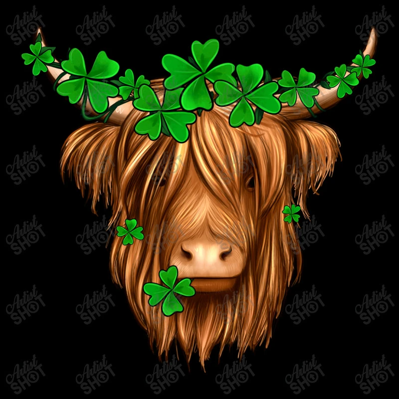 St. Patrick’s Day Long Hair Shaggy Cow Youth Hoodie 7 St. Patrick’s Day Long Hair Shaggy Cow Youth Hoodie - Image 5