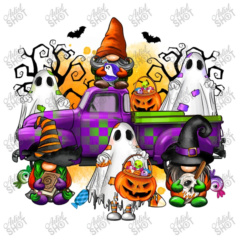 Halloween Truck With Gnomes And Ghosts Youth Hoodie 7 Halloween Truck With Gnomes And Ghosts Youth Hoodie - Image 5