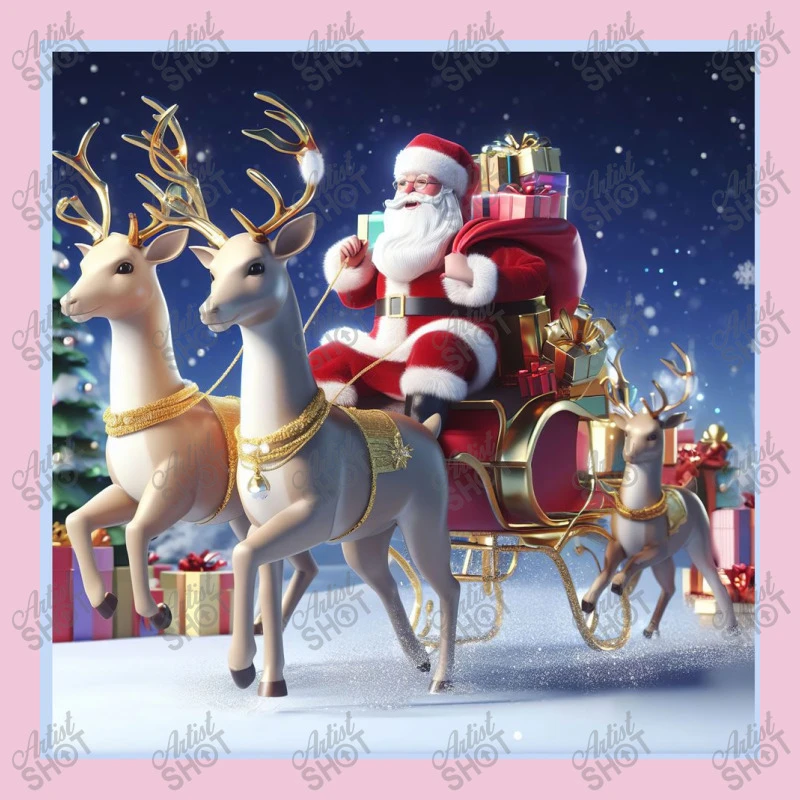 Riding In Style: Santa's Sleigh With Reindeer Deli Toddler T-shirt 5 Riding In Style: Santa's Sleigh With Reindeer Deli Toddler T-shirt - Image 3