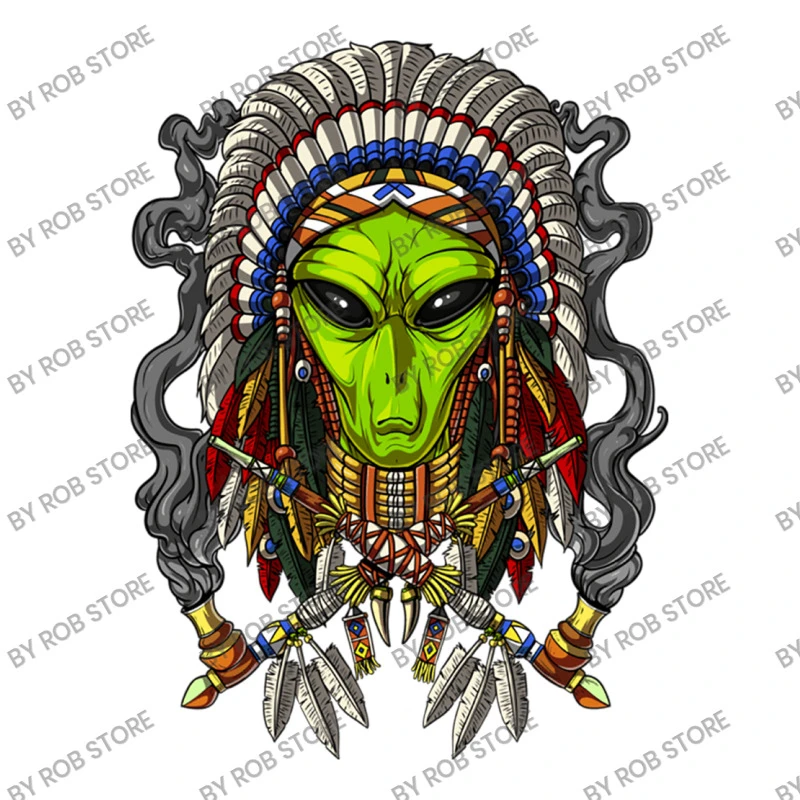 Alien Native American Chief Indian Ufo Youth Tee 7 Alien Native American Chief Indian Ufo Youth Tee - Image 5
