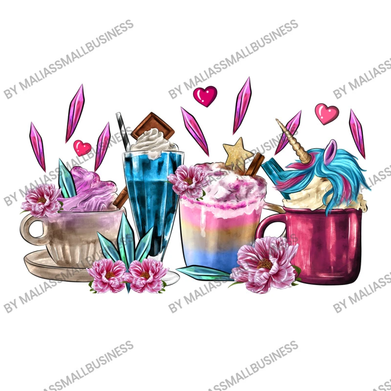 Unicorn Coffee Cups Youth Hoodie 7 Unicorn Coffee Cups Youth Hoodie - Image 5