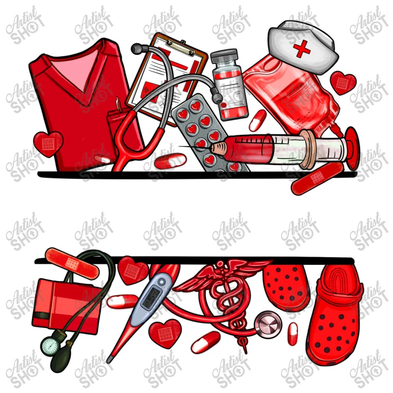 Personalized Red Nurse Toddler T-shirt 5 Personalized Red Nurse Toddler T-shirt - Image 3