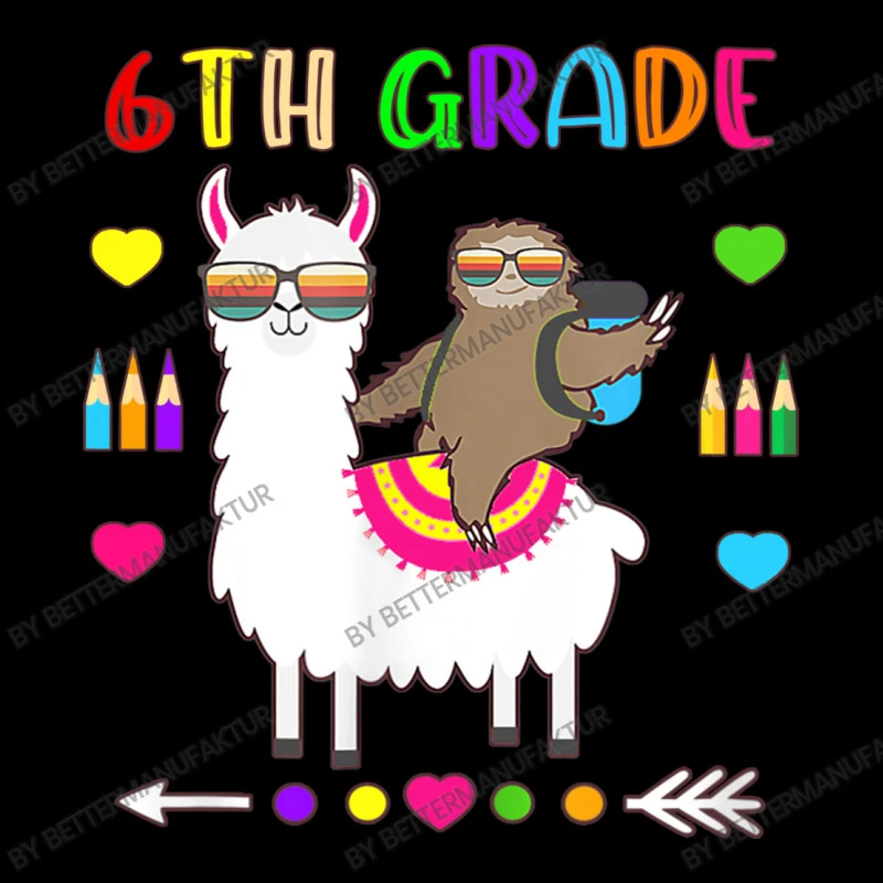 Sloth Llama 6th Grade Squad Teacher Student Back T Youth Hoodie 7 Sloth Llama 6th Grade Squad Teacher Student Back T Youth Hoodie - Image 5