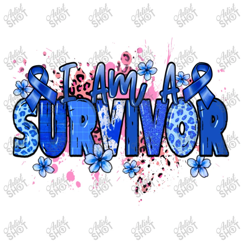 I Am A Survivor Colon Cancer Blue Ribbon Youth Hoodie 7 I Am A Survivor Colon Cancer Blue Ribbon Youth Hoodie - Image 5