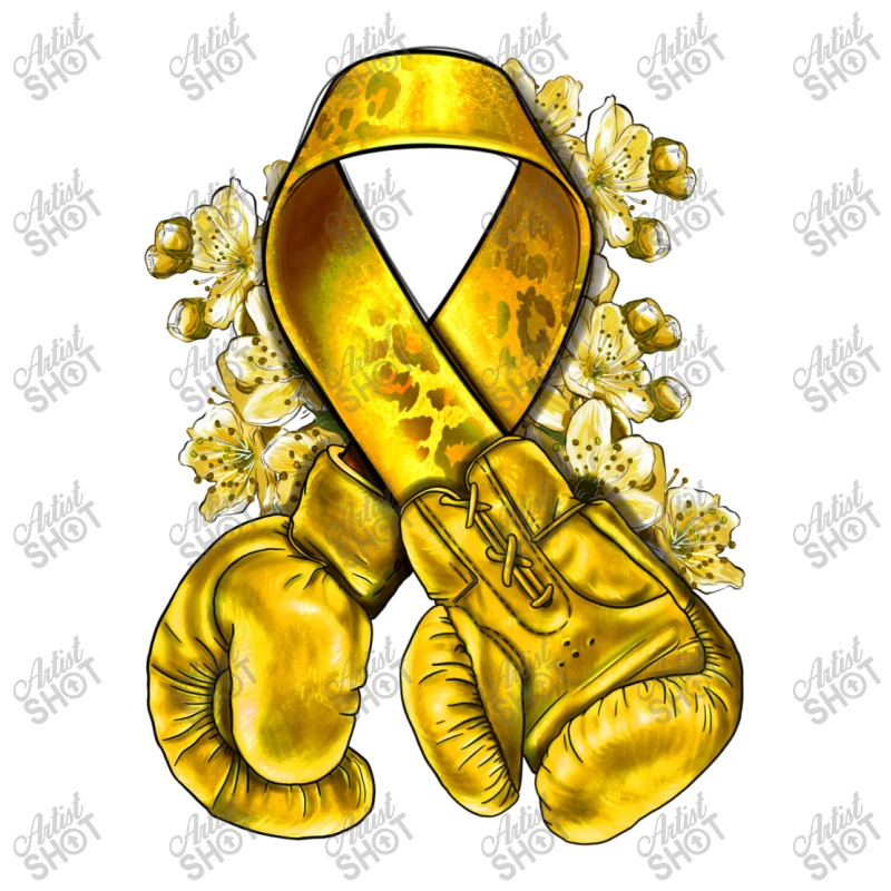 Childhood Cancer Yellow Ribbon With Boxing Gloves Youth Hoodie 7 Childhood Cancer Yellow Ribbon With Boxing Gloves Youth Hoodie - Image 5