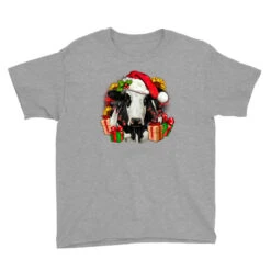 Christmas Holstein Youth Tee -Kids Tshirts Zone pd.2296564595.37.23349448.s3.1 front heather grey ffffff none x7.1y7.1 114.8 800x800 1