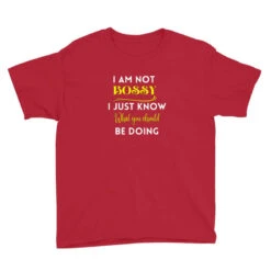 I Am Not Bossy I Just Know What You Should Fun Youth Tee -Kids Tshirts Zone pd.2501223013.37.24990887.s3.1 front red ffffff none x0y0 129 800x800 1