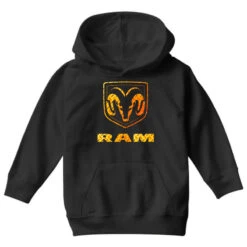 R A M Car Youth Hoodie 9 R A M Car Youth Hoodie -Kids Tshirts Zone pd.2523920371.53.25055942.s3.1 front black ffffff none x10.5y0 92 800x800 1