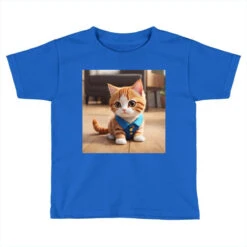 Cute Baby Kitty Going School Toddler T-shirt