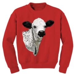 Texas Longhorn Calf Youth Sweatshirt -Kids Tshirts Zone pd.2526054032.52.25082282.s3.1 front red ffffff none x0y1 169 800x800 1
