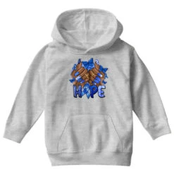 Colon Cancer Hope Afro Woman Nails Youth Hoodie -Kids Tshirts Zone pd.2526115482.53.25056060.s3.1 front sport grey ffffff none x10.5y0 92 800x800 1