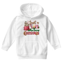 Pink Just A Girl Who Loves Christmas Youth Hoodie -Kids Tshirts Zone pd.2526135948.53.25057891.s3.1 front white ffffff none x4y0 105 800x800 1
