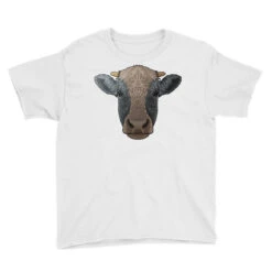 Cow Face Bovinae Cattle Rancher Farmer Animal Kids Youth Tee -Kids Tshirts Zone pd.2526165410.37.25064420.s3.1 front white ffffff none x0y0 129 800x800 1