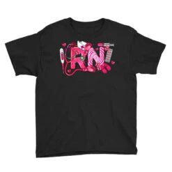 Rn Breast Cancer Registered Nurse Youth Tee -Kids Tshirts Zone pd.2526204748.37.25063086.s3.1 front black ffffff none x0y0 129 800x800 1