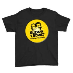 Guzman Y Gomez Youth Tee -Kids Tshirts Zone pd.2526216219.37.25084623.s3.1 front black ffffff none x0y12.5 129 800x800 1