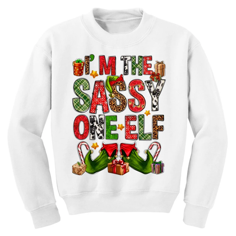 I'm The Sassy On The Elf Youth Sweatshirt 5 I'm The Sassy On The Elf Youth Sweatshirt - Image 3