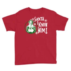 Santa I Know Him Youth Tee 9 Santa I Know Him Youth Tee -Kids Tshirts Zone pd.2526281557.37.25086199.s3.1 front red ffffff none x0y0 129 800x800 1