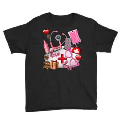 Nurse Valentines Day Love Youth Tee -Kids Tshirts Zone pd.2526337435.37.25086249.s3.1 front black ffffff none x0y0 129 800x800 1