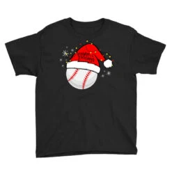 Christmas Baseball Seasons Greetings Youth Tee -Kids Tshirts Zone pd.2526392267.37.25088582.s3.1 front black ffffff none x0y0 129 800x800 1