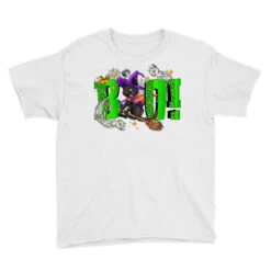 Boo! With Black Cat Halloween Youth Tee -Kids Tshirts Zone pd.2526426224.37.25057466.s3.1 front white ffffff none x0y0 129 800x800 1