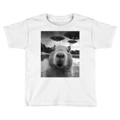 Capybara Selfie With Ufos Weird Toddler T-shirt