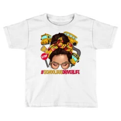 School Bus Driver Life Caucasian Messy Bun Toddler T-shirt