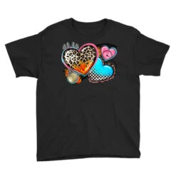 Western Leopard Racing Hearts Youth Tee -Kids Tshirts Zone pd.2526511953.37.25090794.s3.1 front black ffffff none x0y0 129 800x800 1