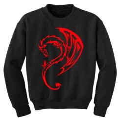 Dragon, Dragons, Tattoo, Red Youth Sweatshirt -Kids Tshirts Zone pd.2526514778.52.25088433.s3.1 front black ffffff none x10y0 149 800x800 1