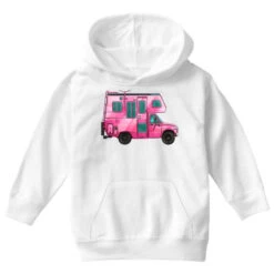 Pink Hippie Camping Van Youth Hoodie -Kids Tshirts Zone pd.2526566345.53.25068101.s3.1 front white ffffff none x0y0 113 800x800 1