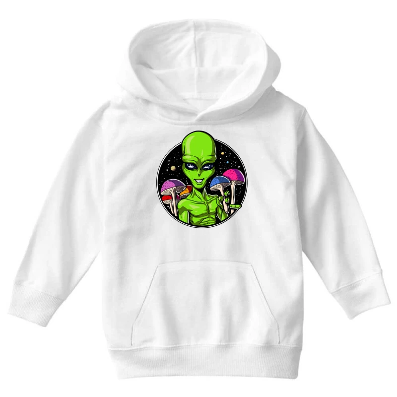 Alien Magic Mushrooms Psychedelic Psilocybin Shroo Youth Hoodie 5 Alien Magic Mushrooms Psychedelic Psilocybin Shroo Youth Hoodie - Image 3