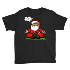 Santa Yoga Meditation Youth Tee -Kids Tshirts Zone pd.2526658623.37.25087681.s3.1 front black ffffff none x0y0 129 800x800 1