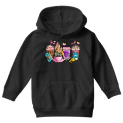Nail Art Coffee Cups Youth Hoodie -Kids Tshirts Zone pd.2526689594.53.25092212.s3.1 front black ffffff none x0y0 113 800x800 1