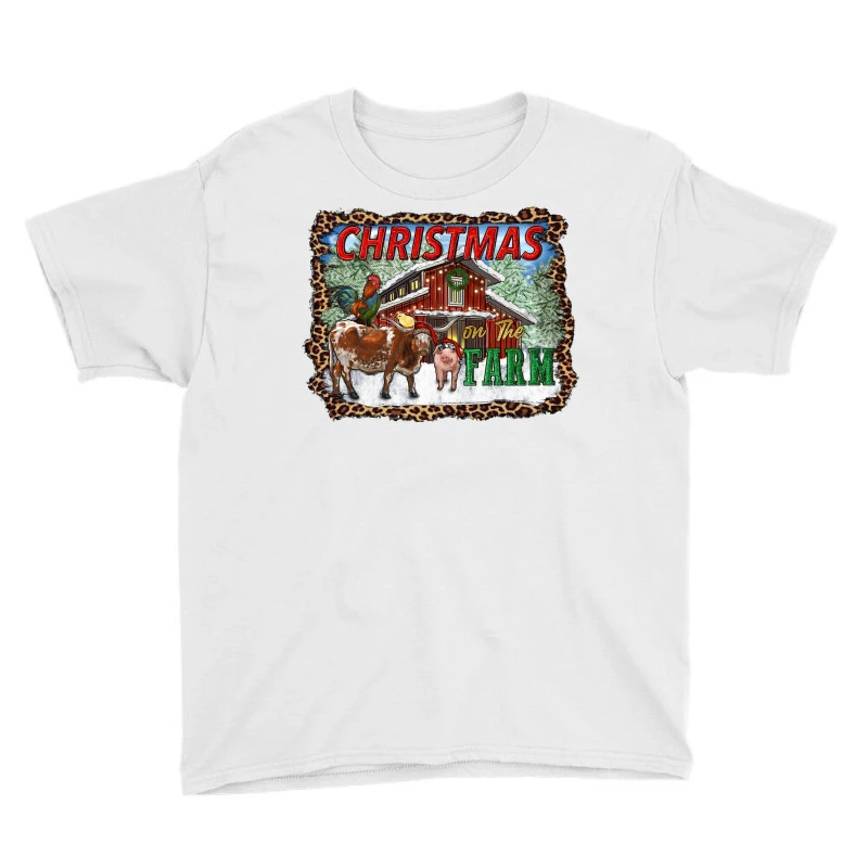 Christmas On The Farm Youth Tee 5 Christmas On The Farm Youth Tee - Image 3