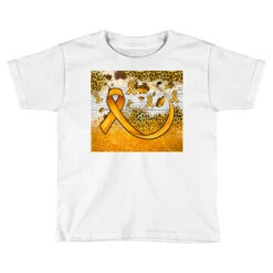 Child Cancer Leopard Glitter Toddler T-shirt