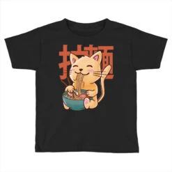 Cat Ramen Graphic Toddler T-shirt