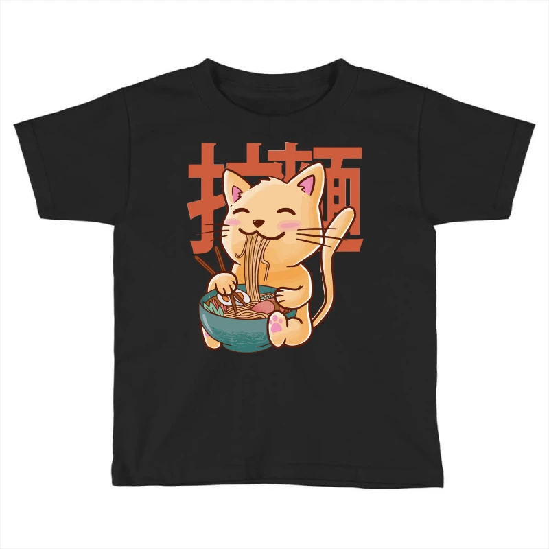 Cat Ramen Graphic Toddler T-shirt 3 Cat Ramen Graphic Toddler T-shirt