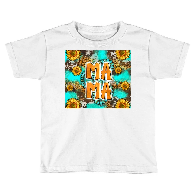Mama With Sunflower And Leopard Toddler T-shirt 3 Mama With Sunflower And Leopard Toddler T-shirt