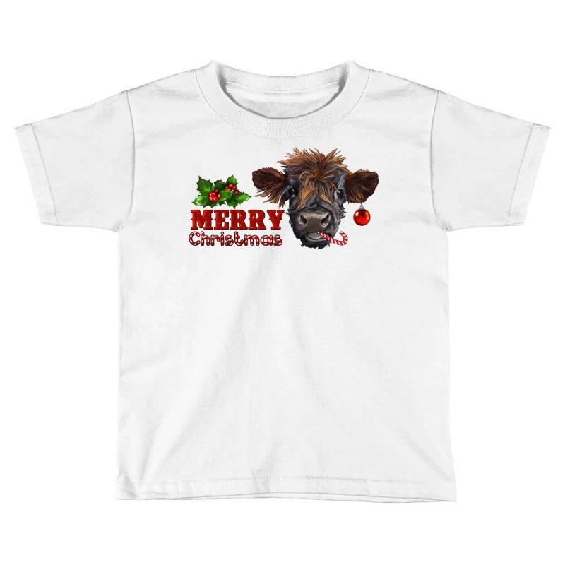 Merry Christmas Calf Toddler T-shirt 3 Merry Christmas Calf Toddler T-shirt