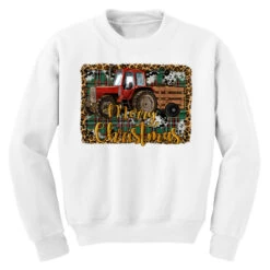 Merry Christmas Farm Tractor Youth Sweatshirt 9 Merry Christmas Farm Tractor Youth Sweatshirt -Kids Tshirts Zone pd.2526803827.52.25097246.s3.1 front white ffffff none x0y0 169 800x800 1
