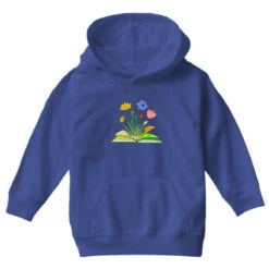 Flowers Growing From Book Unique Youth Hoodie -Kids Tshirts Zone pd.2526835140.53.25098500.s3.1 front royal blue ffffff none x7y0 99 800x800 1