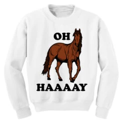 Oh Haaaay Youth Sweatshirt -Kids Tshirts Zone pd.2526848053.52.25075467.s3.1 front white ffffff none x1.5y0 166 800x800 1