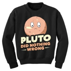 Pluto Did Nothing Wrong Youth Sweatshirt -Kids Tshirts Zone pd.2526856520.52.25078206.s3.1 front black ffffff none x0y0 169 800x800 1