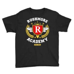 Rushmore Academy Youth Tee -Kids Tshirts Zone pd.2526868553.37.25082938.s3.1 front black ffffff none x0y0 129 800x800 1