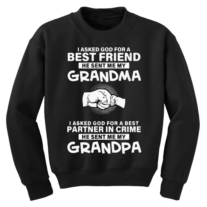 I Asked God For A Best Friend He Sent Me My Grandm Youth Sweatshirt 5 I Asked God For A Best Friend He Sent Me My Grandm Youth Sweatshirt - Image 3