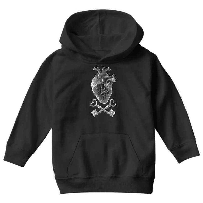 Keyhole Pirate Heart Youth Hoodie 5 Keyhole Pirate Heart Youth Hoodie - Image 3
