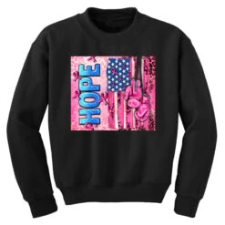 Hope Breast Cancer And American Flag Youth Sweatshirt -Kids Tshirts Zone pd.2526947685.52.25097471.s3.1 front black ffffff none x9.464y9.464 150.072 800x800 1