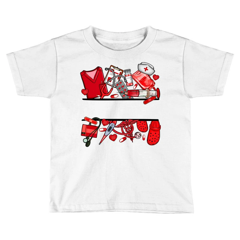 Personalized Red Nurse Toddler T-shirt 3 Personalized Red Nurse Toddler T-shirt