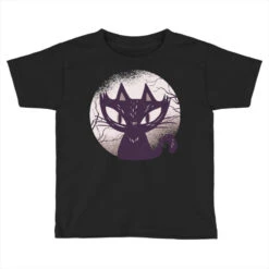 Vintage Scary Halloween Black Cat Horror Creepy Toddler T-shirt
