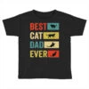 Vintage Best Cat Dad Ever Cat Lover Toddler T-shirt