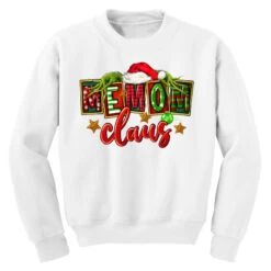 Christmas Memom Claus Youth Sweatshirt -Kids Tshirts Zone pd.2527040691.52.25100657.s3.1 front white ffffff none x0y0 169 800x800 1